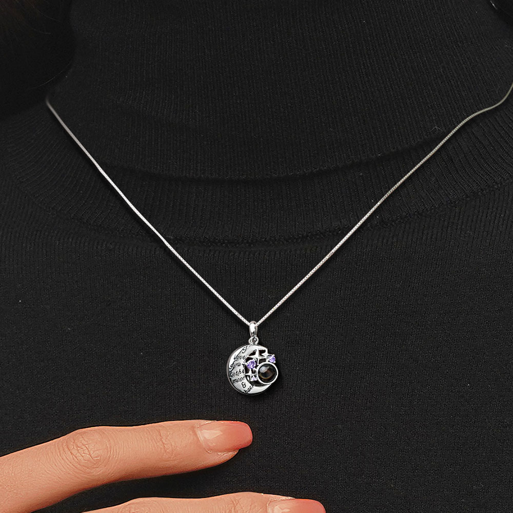 Moon&Star Photo Necklace image number 4