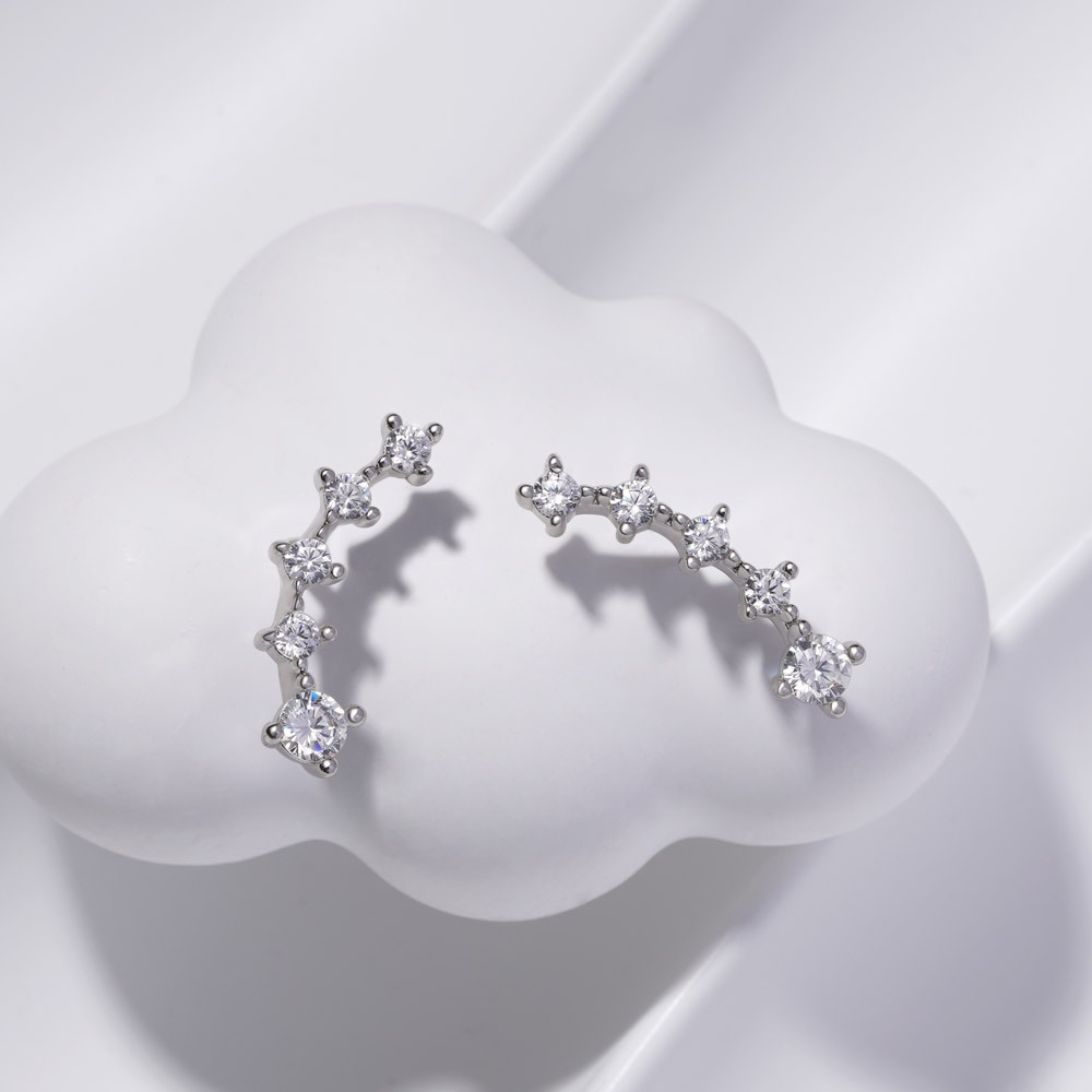 Cubic Zirconia Ear Crawlers Earrings image number 3