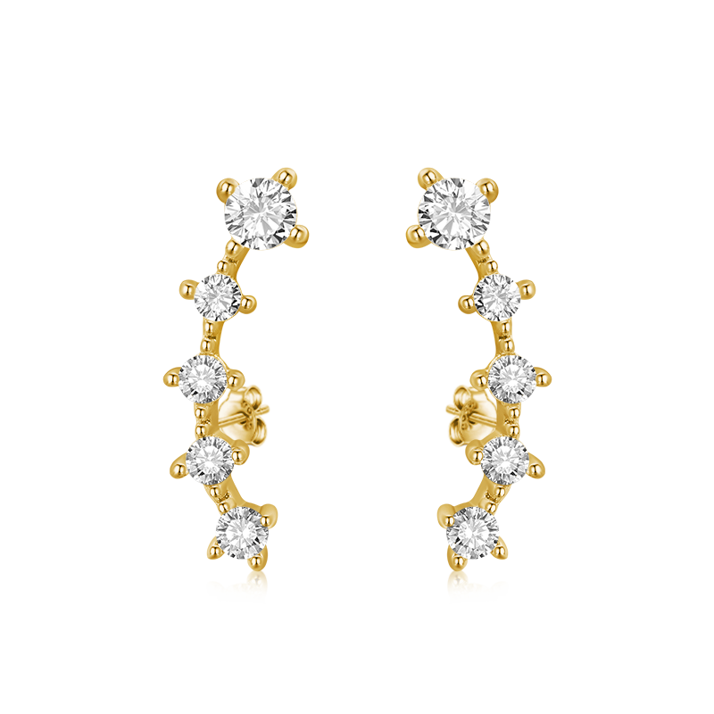 Cubic Zirconia Ear Crawlers Earrings image number 0