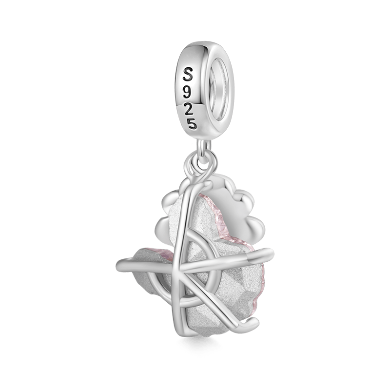 Pink Sakura Rabbit Pendant image number 1