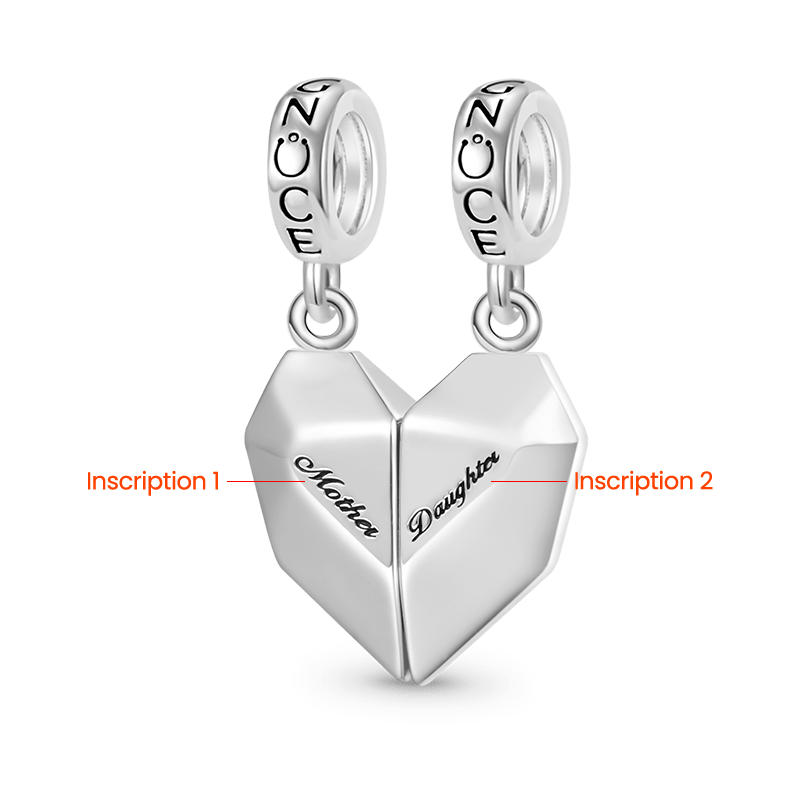Magnet Heart Engravable Pendant image number 1