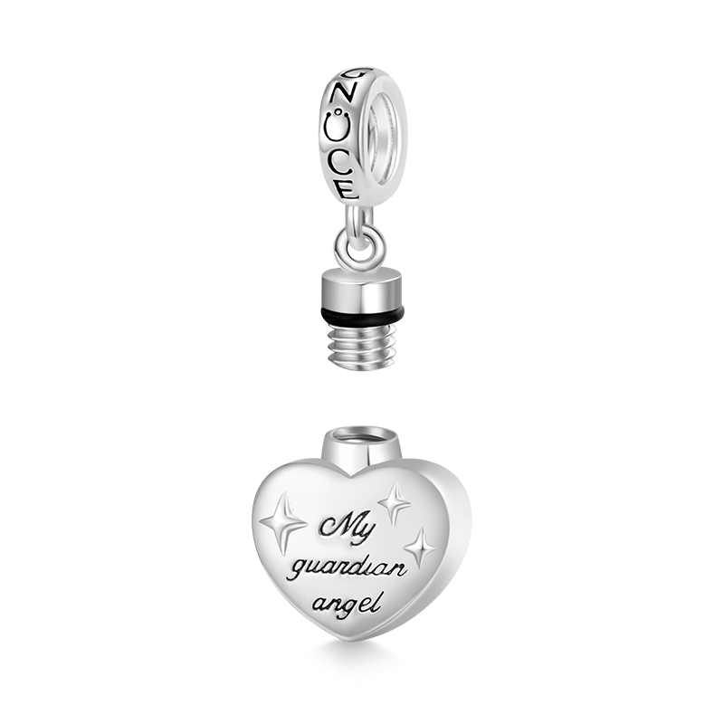 Personalized Photo Heart Urn Ashes Pendant image number 1