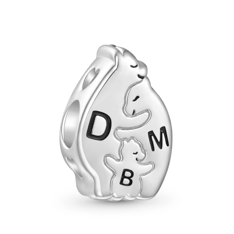 Bear Family Letter Charm image number 1