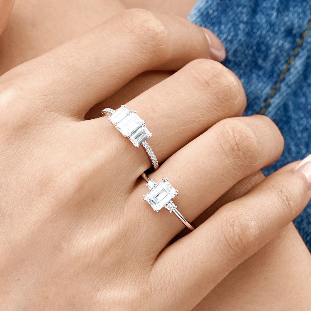 Rectangular Cut Stackable Ring image number 4