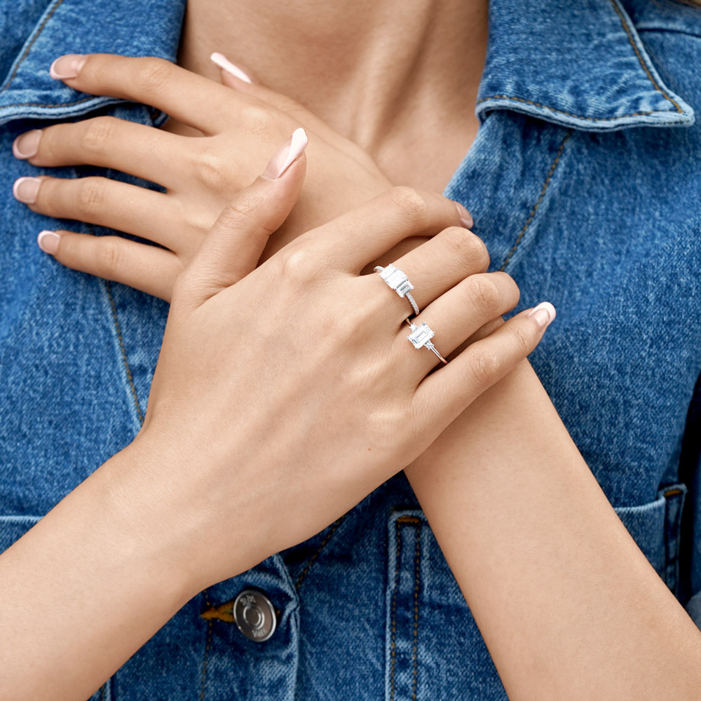 Rectangular Cut Stackable Ring image number 3