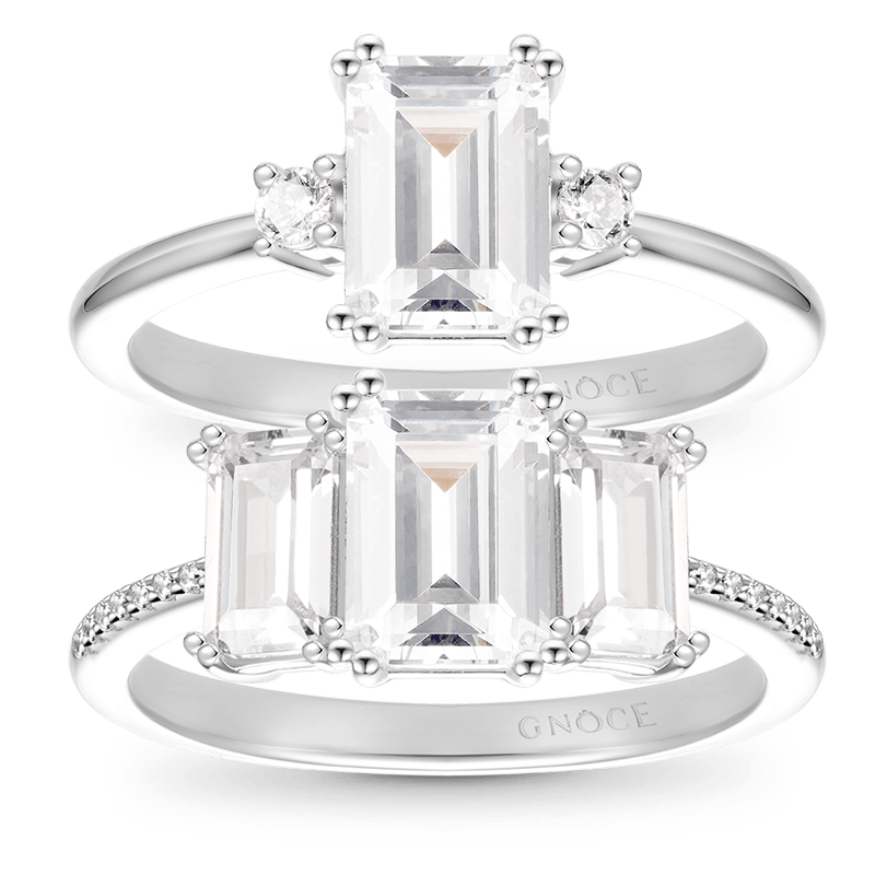 Rectangular Cut Stackable Ring image number 0