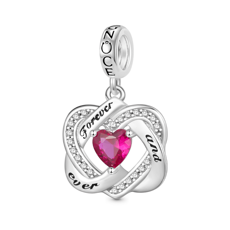 Love Heart Birthstone Pendant image number 1