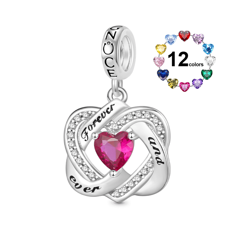 Love Heart Birthstone Pendant image number 0