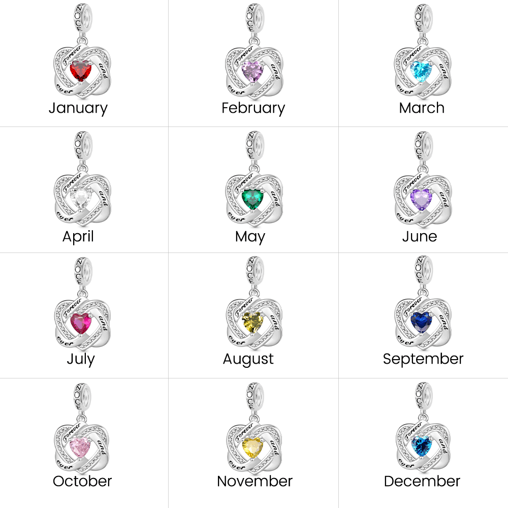 Love Heart Birthstone Pendant image number 6