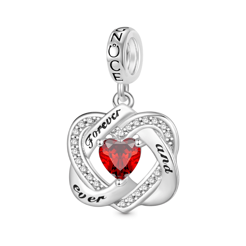 Love Heart Birthstone Pendant image number 0