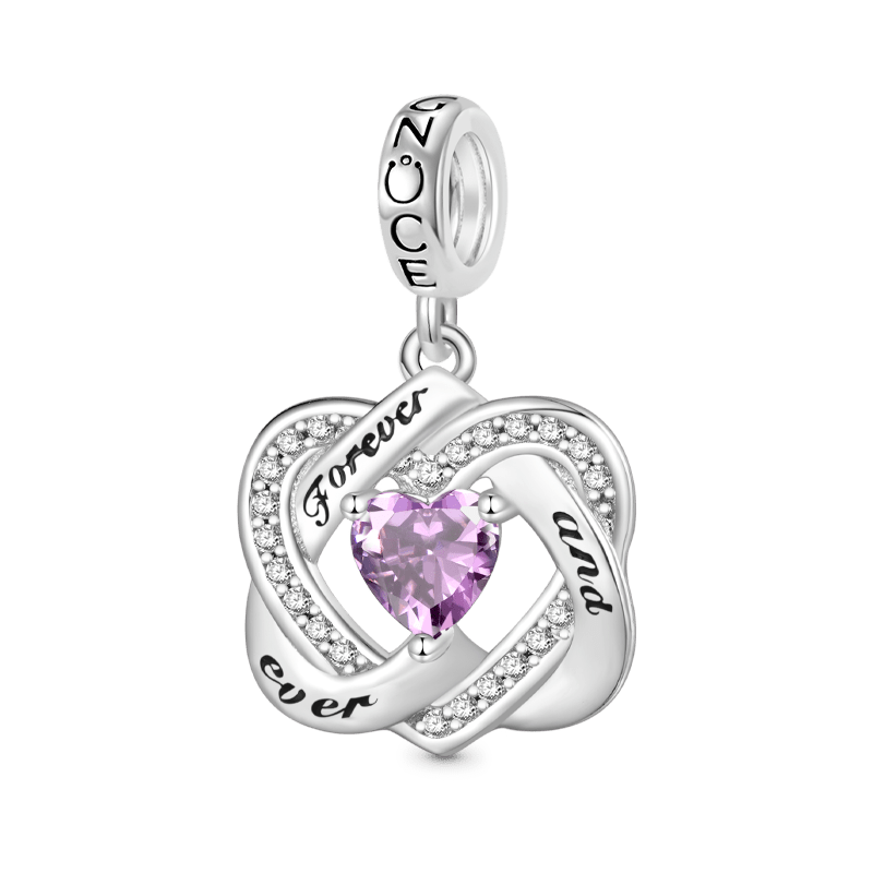 Love Heart Birthstone Pendant image number 0