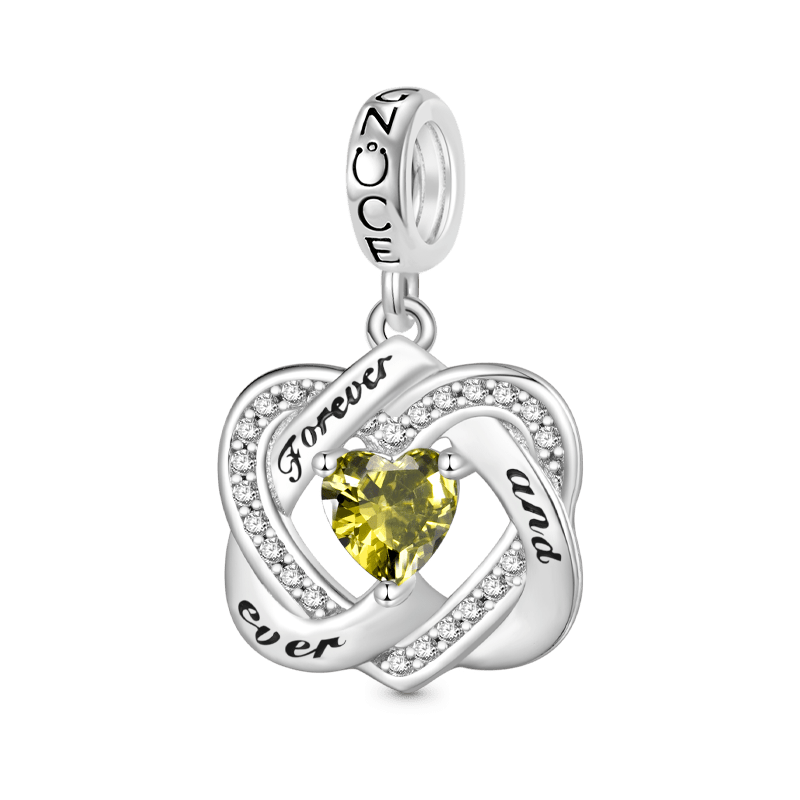 Love Heart Birthstone Pendant image number 0