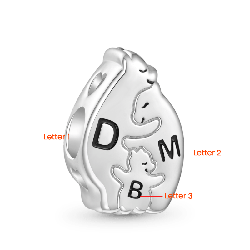 Bear Family Letter Charm image number 2