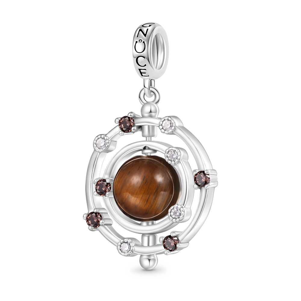 Rotatable Tigereye Galaxy Pendant image number 0