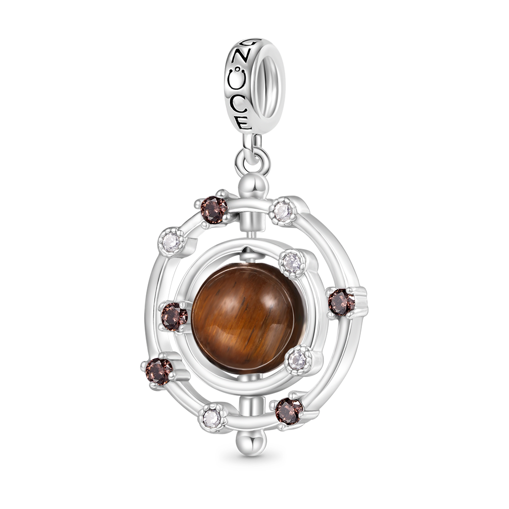 Rotatable Tigereye Galaxy Pendant image number 0