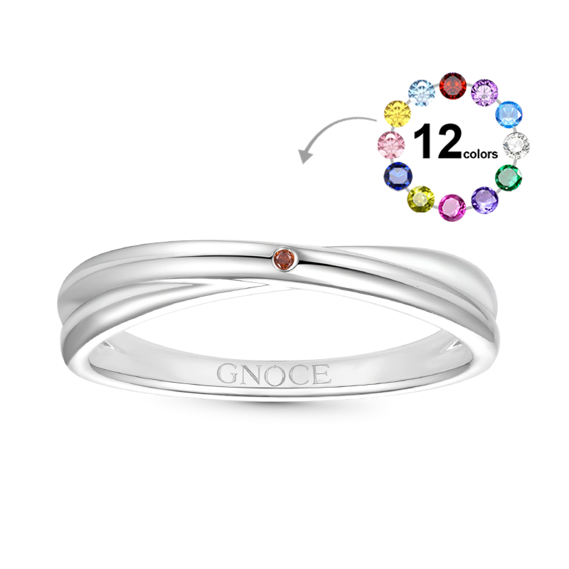 Twisted Birthstone Ring image number 0