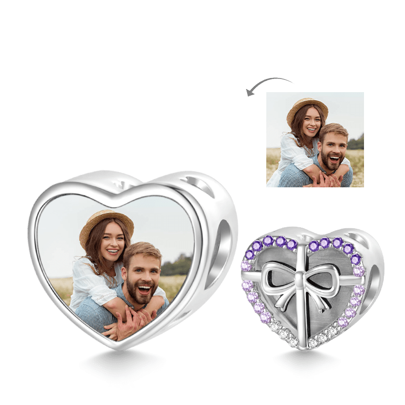 Heart Bow Photo Charm image number 0