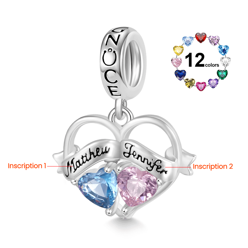 Double Heart Engravable Pendant image number 1