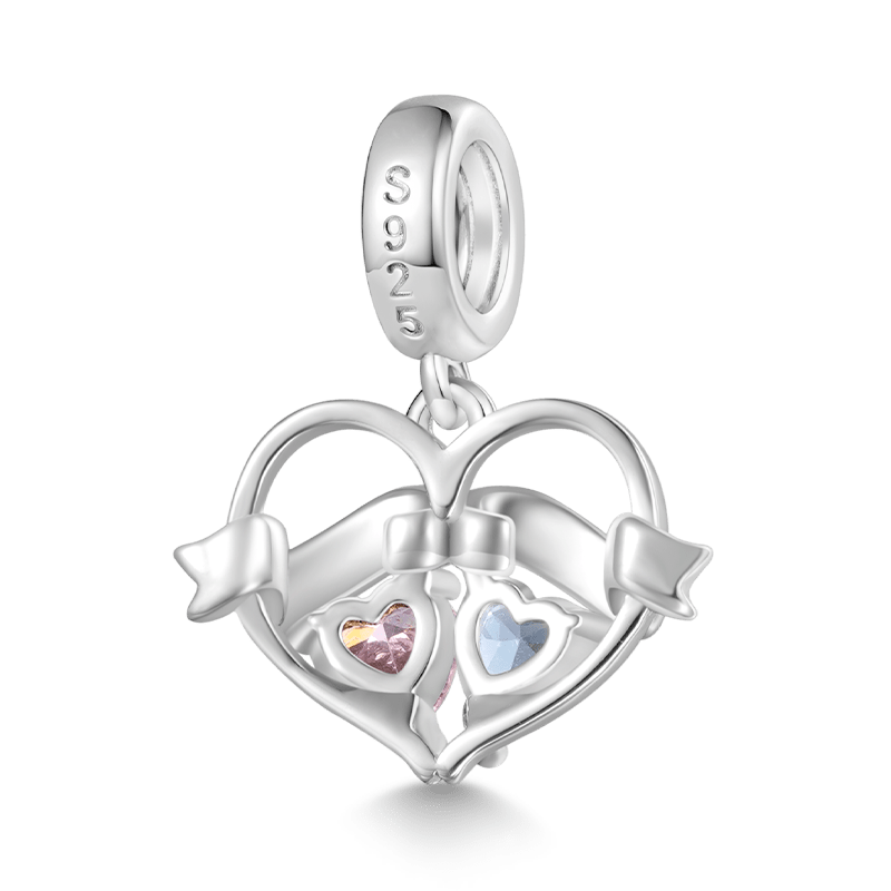 Double Heart Engravable Pendant image number 2