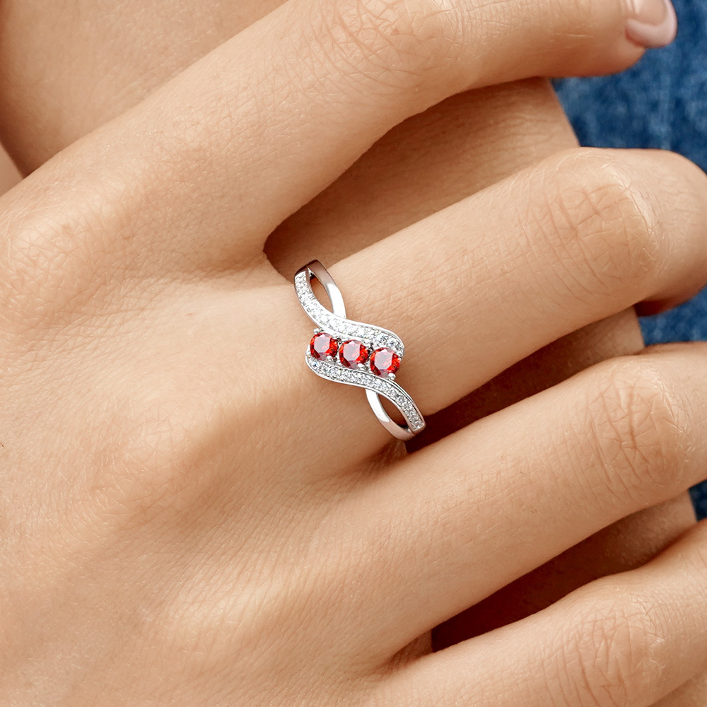 Birthstone Diamond Ring image number 5