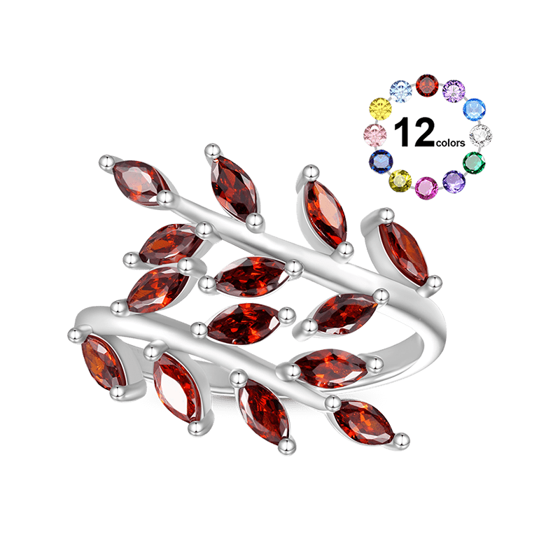 Birthstone Delicate Vines Ring image number 0