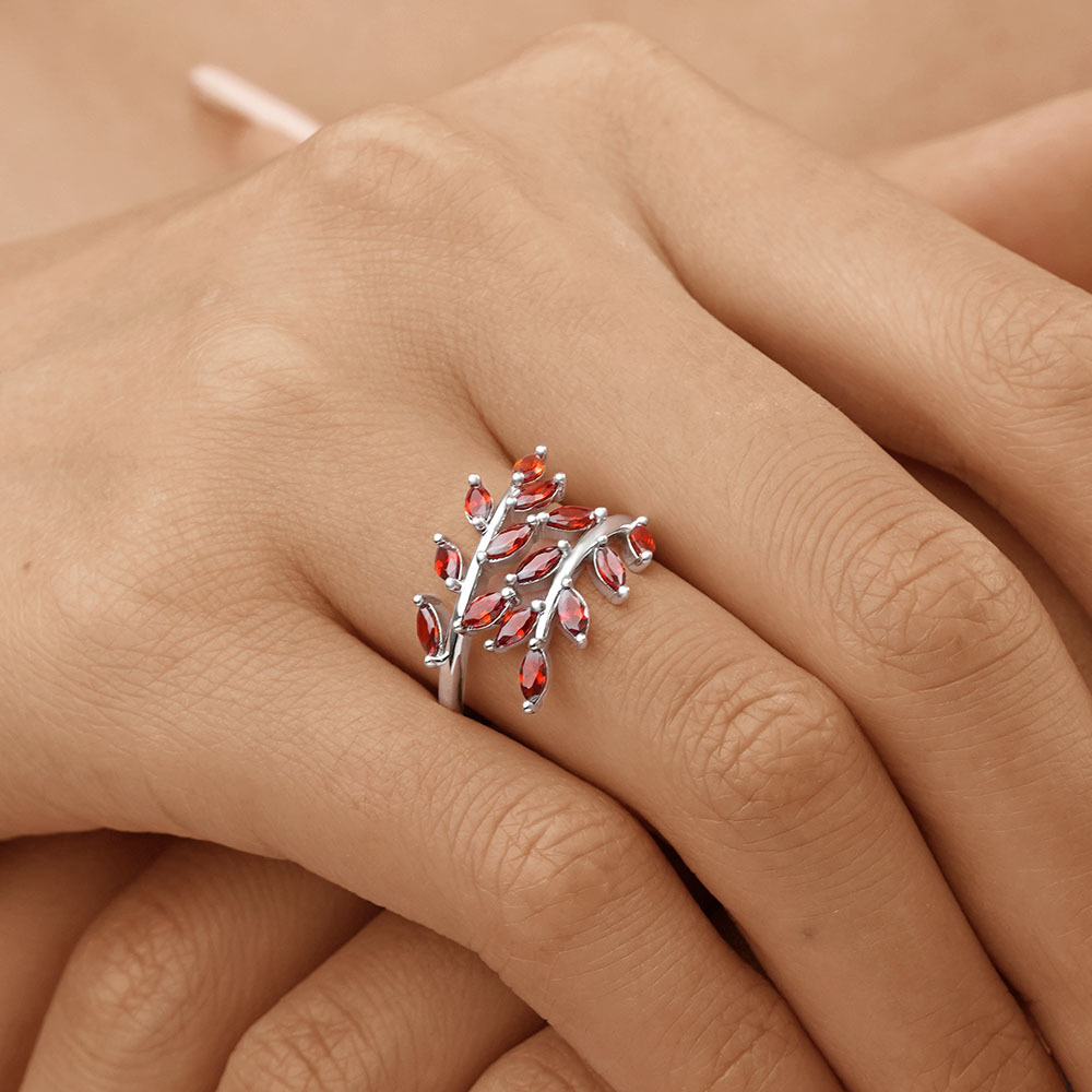 Birthstone Delicate Vines Ring image number 4