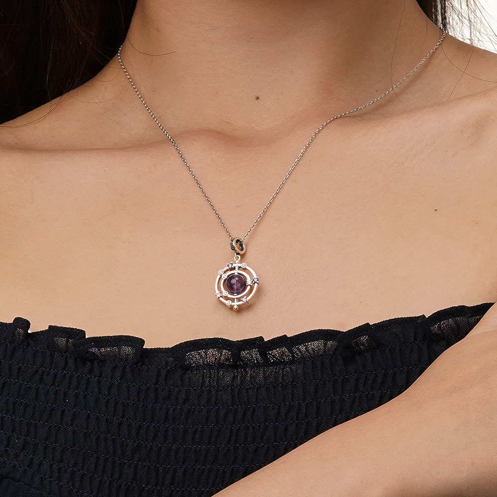 Amethyst Galaxy Pendant image number 4