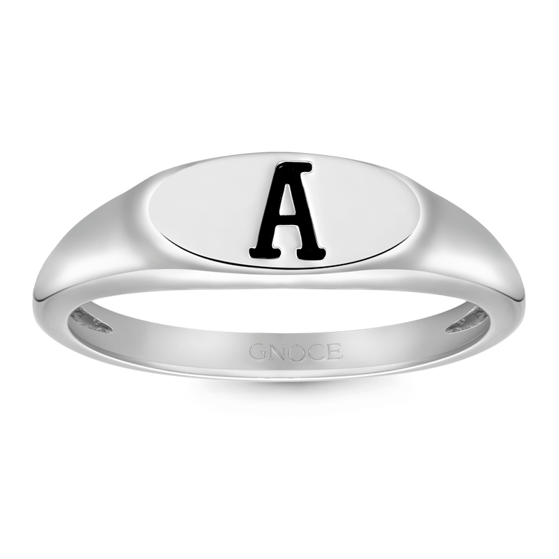 Letter Silver Ring image number 0