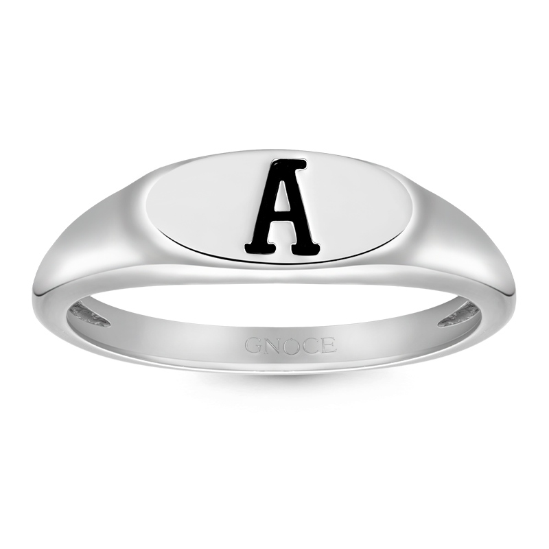 Letter Silver Ring image number 0