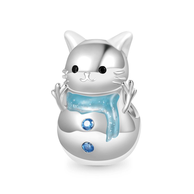 Christmas Cat Snowman Charm image number 0
