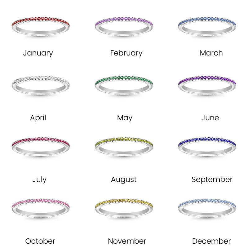 Simple Birthstone Ring image number 5