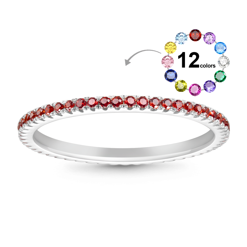 Simple Birthstone Ring image number 0