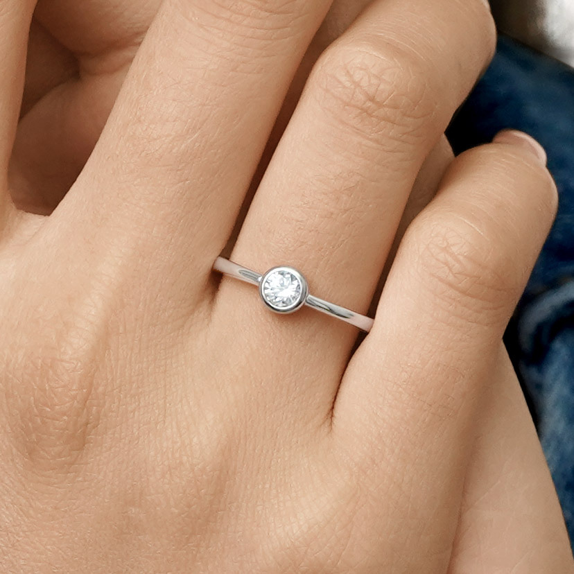 Basic Birthstone Promise Ring image number 4