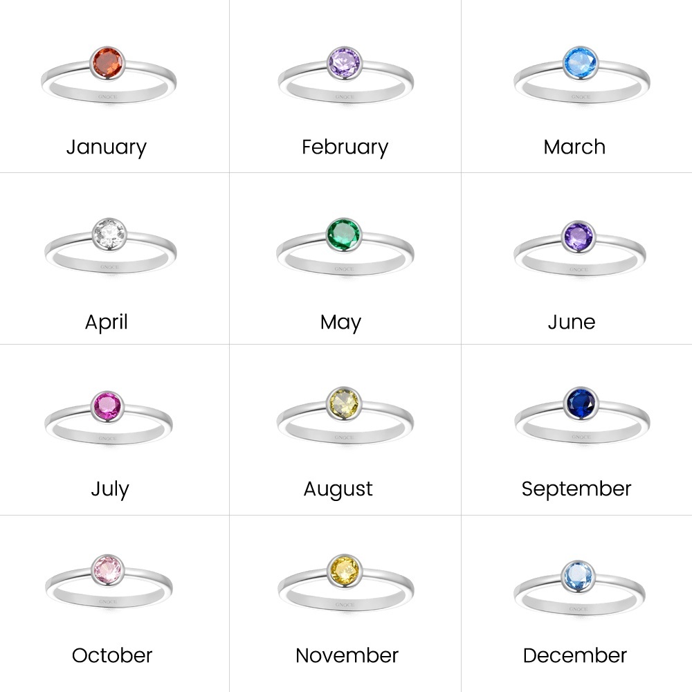 Basic Birthstone Promise Ring image number 5