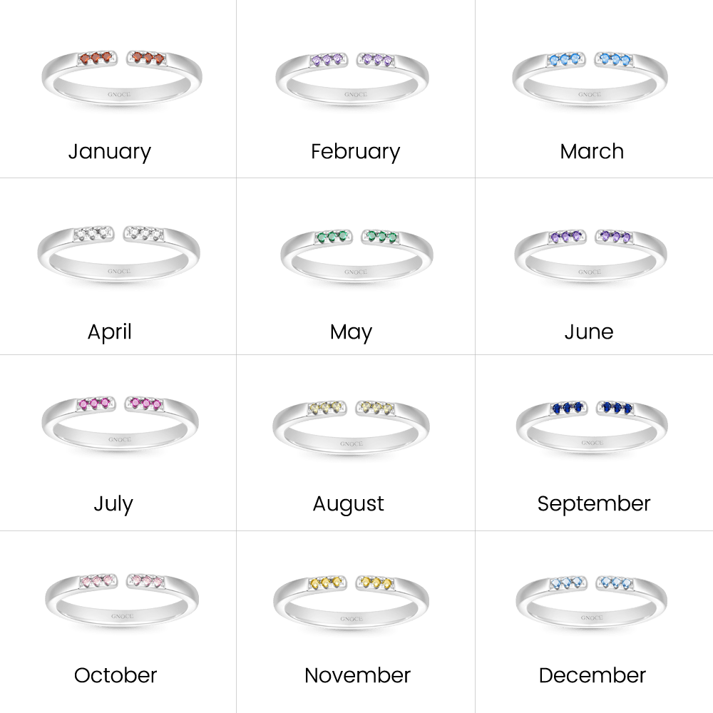 Birthstone Adjustable Ring image number 4