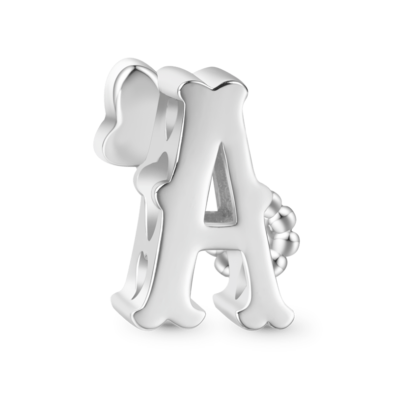 Letter Flower Personalized Charm image number 1