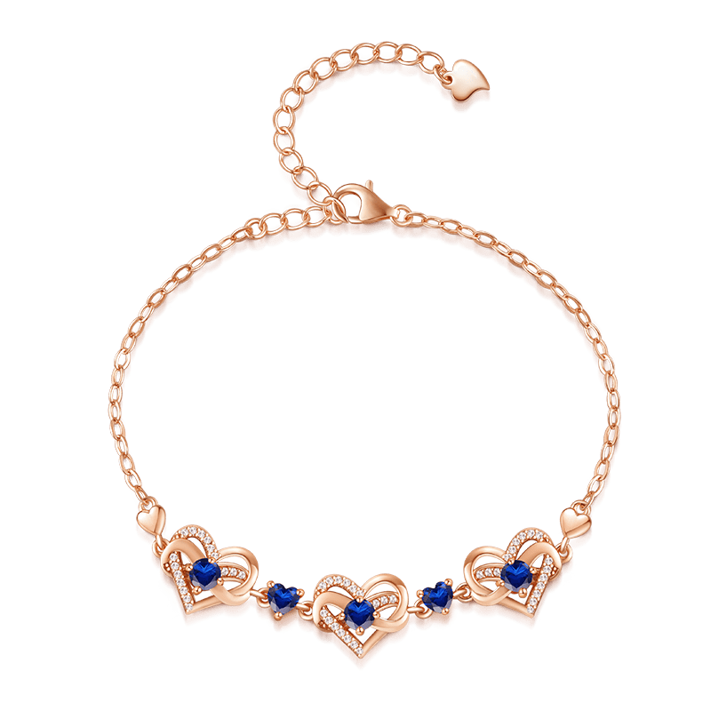 Heart Birthstone Bracelet image number 0