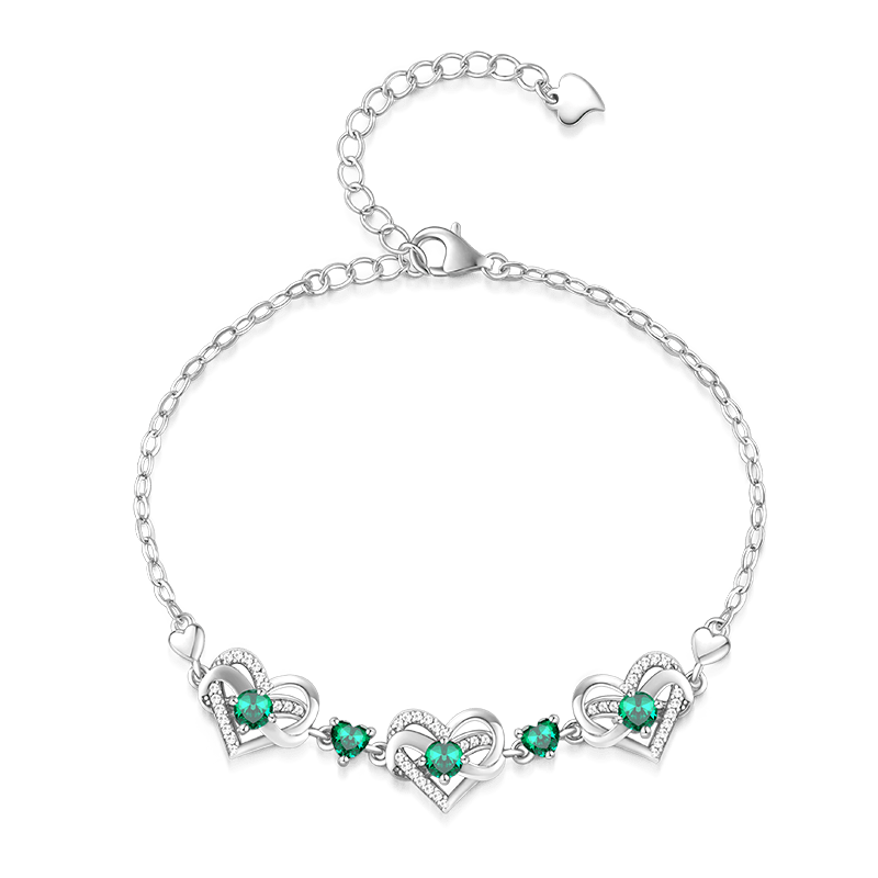 Heart Birthstone Bracelet image number 0