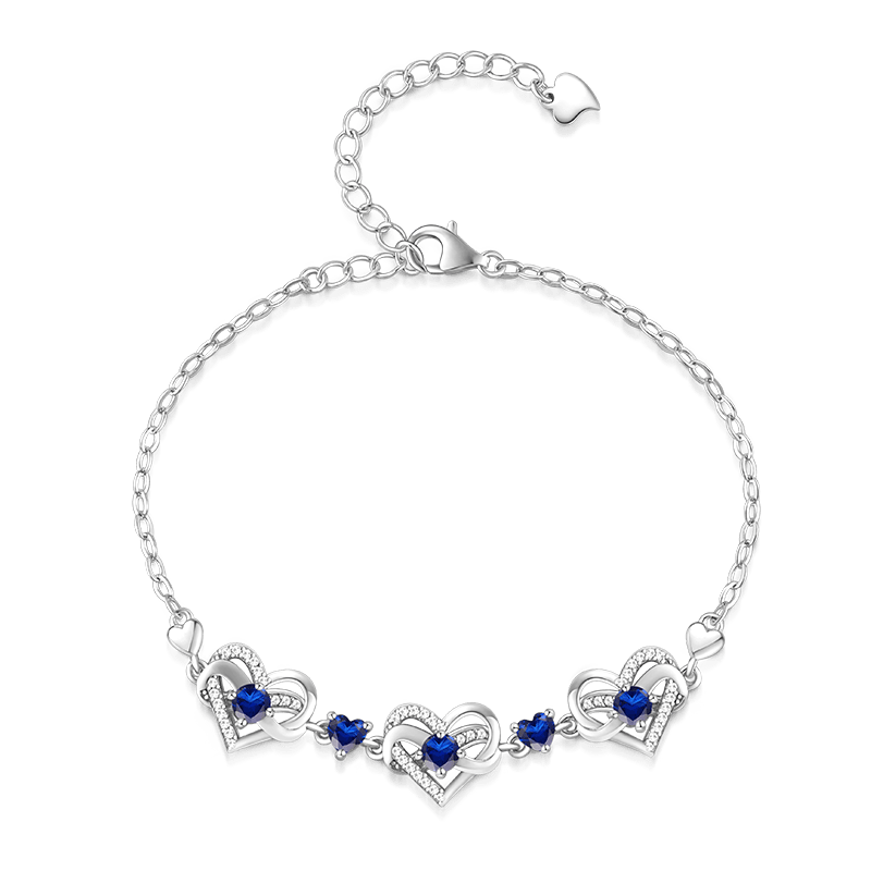 Heart Birthstone Bracelet image number 0