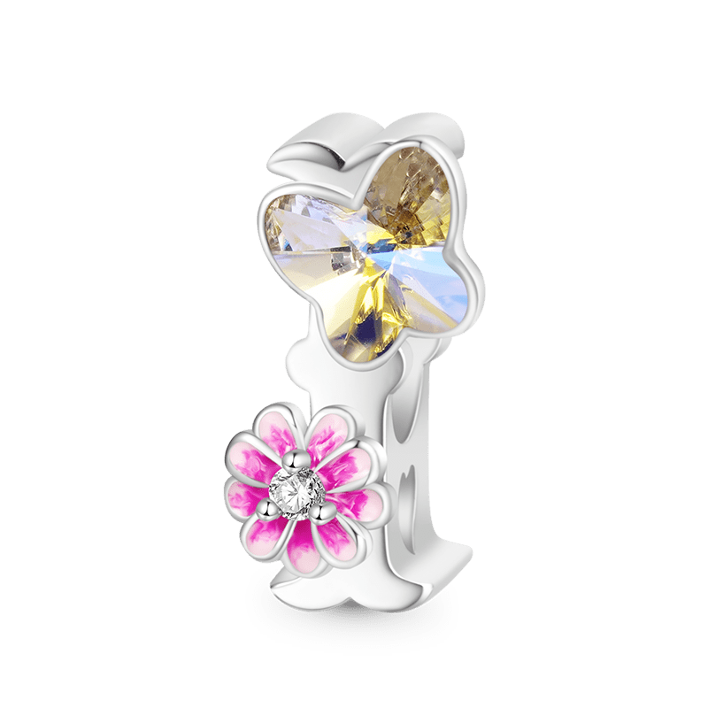 Letter Flower Personalized Charm image number 0