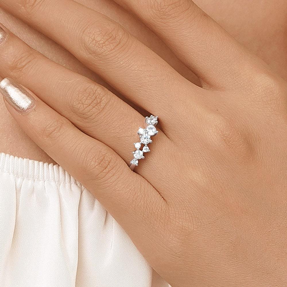 Diamond Cluster Ring image number 6