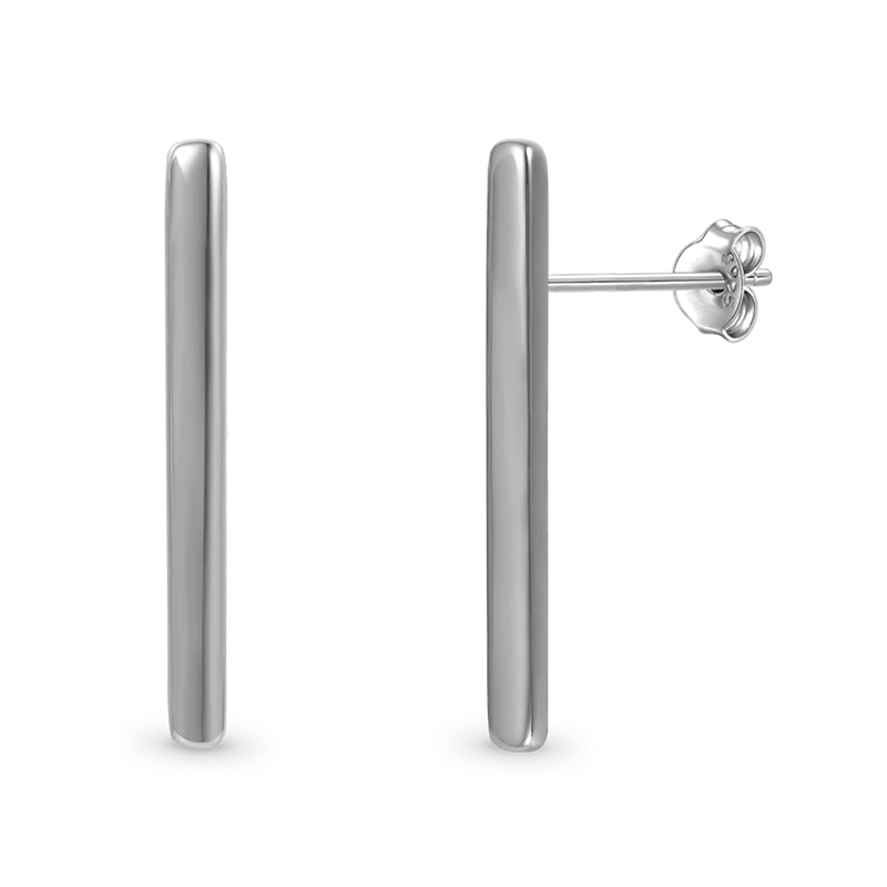 Long Bar Stud Earrings image number 2