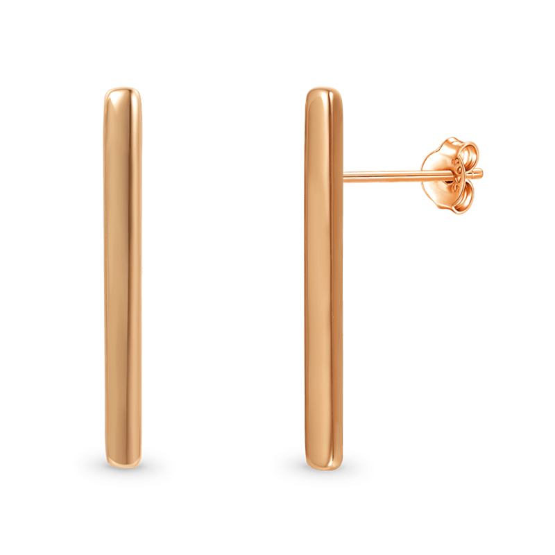Long Bar Stud Earrings image number 1