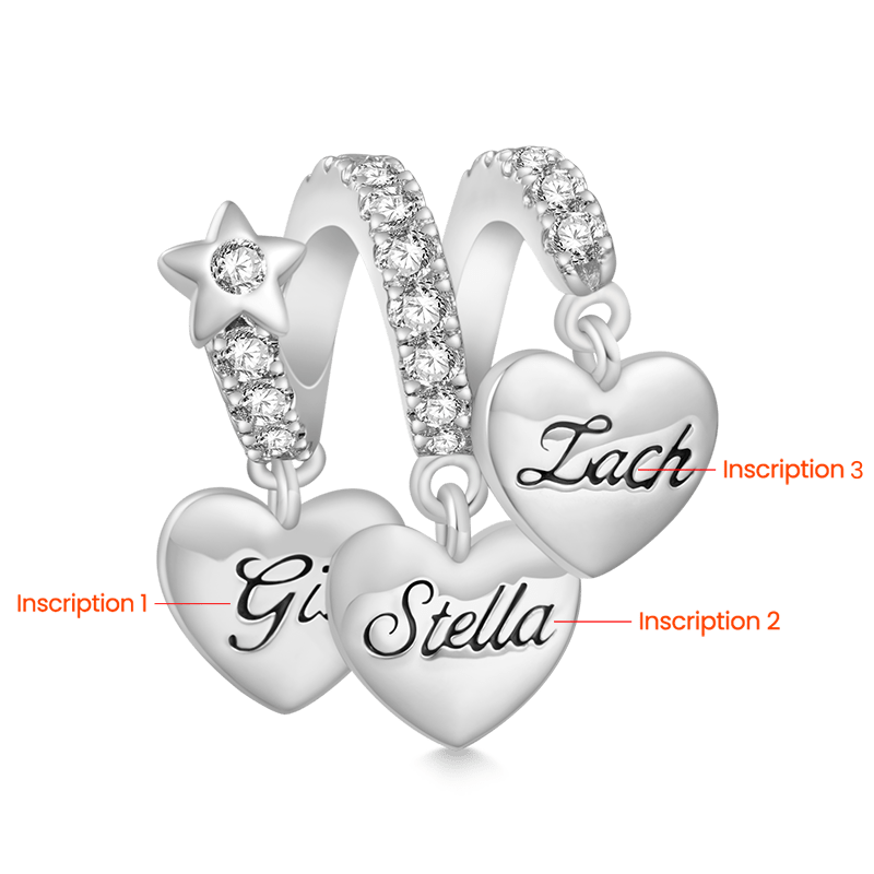 Three Hearts Family Pendant image number 3