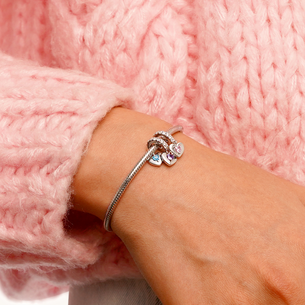 Three Hearts Family Pendant image number 6