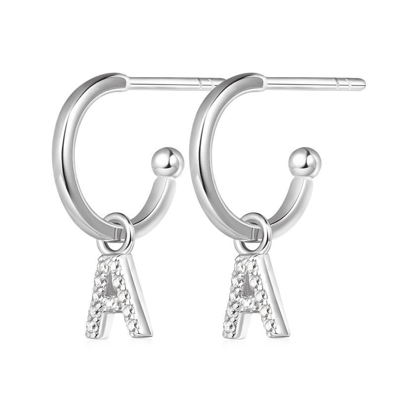 Letter Drop Earrings image number 0