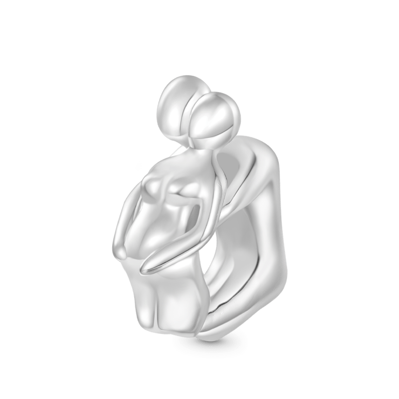 Hugs Pregnant Woman Charm image number 0