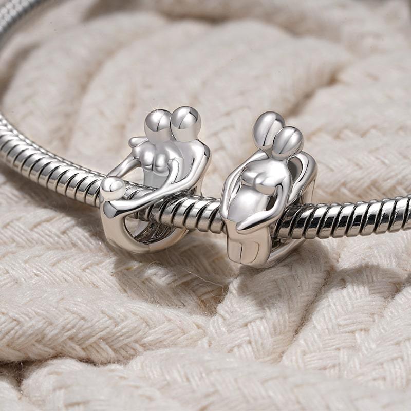 Hugs Pregnant Woman Charm image number 2