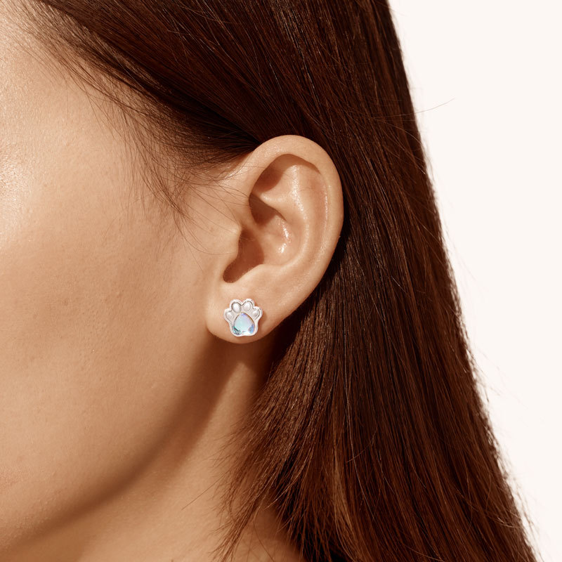 Pet Paw Stud Earrings image number 3