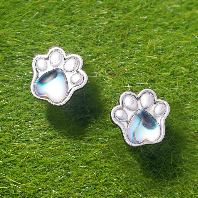 Pet Paw Stud Earrings image number 2